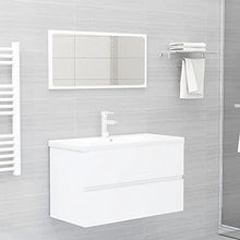 vidaXL Set Mobili da Bagno 2 pz Grigio Cemento in Truciolato