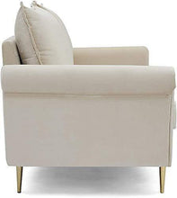 Stile moderno salotto divano a 2 o 3 posti panca divano imbottito,Beige-2 Seater Sofa Only - Arredi Casa