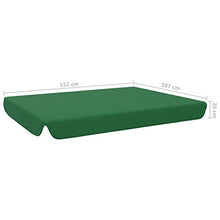 vidaXL Tetto di ricambio per dondolo da giardino, verde, 192 x 147 cm