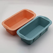 ASFD Stampo in Silicone per Pane da tostare per Alimenti Stampo in Silicone per tegame Rettangolare Utensile da Cucina Blu