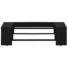 vidaXL Set Divani da Giardino 8 pz in Polyrattan Nero