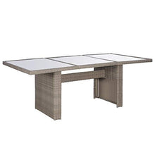 SKM Set da Pranzo da Giardino 9 pz in Polyrattan Marrone (133.7kg)