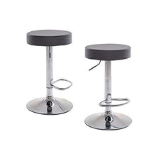 Set di 2 sgabelli rotondi da bar da cucina e bar, per colazione, colore: grigio