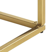 vidaXL Credenza Nero e Oro 120x30x75 cm in Legno Massello di Mango