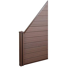 Mendler Pannello supplementare frangivento Obliquo SX Privacy Sarthe WPC 98cm Marrone