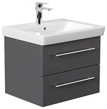 emotion SUBWAY2-0-60CM000104DE - Lavabo con mobiletto, in Legno, 56 x 45 x 44,5 cm, Colore: Antracite Lucido
