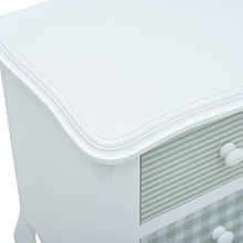 vidaXL Tavolo da comodino, in MDF, 43 x 32 x 65 cm, colore: bianco e grigio