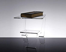 Slato Comodino da Notte dal Design Moderno in plexiglass Trasparente Oniro (32 × 27 × h44 cm)