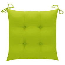 vidaXL Sedie da Giardino Cuscini Verde Brillante 6 pz Massello di Teak