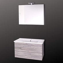 OGOMONDO Mobile da bagno sospeso Spring Cenere con lavabo specchio MADE IN ITALY
