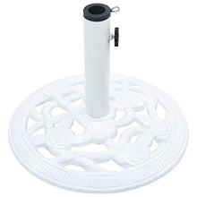 Tidyard- Base Supporto Ombrellone Parasole in Ghisa Bianca 9 kg 40 cm,Supporto per Ombrellone Parasole,Base Ombrellone da Sole Metallo 40 cm