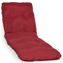 Beautissu Cuscino per lettini Prendisole e sedie a Sdraio Flair RL - 190x60x8cm - Ideale in Spiaggia, Giardino, Balcone - Rosso