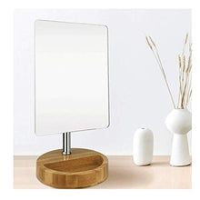 LYMUP Specchio delle Famiglie bambù e Legno Combinazione Specchio Portatile Trucco di Bellezza HD Specchio Specchio Specchio Quadrato Spesso Bamboo Specchio Bagno vanità Ingrandire