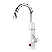 KKAAMYND Piccolo Display LCD, Rubinetto Elettrico istantaneo 3000 W, scaldabagno con scaldabagno (Bianco), Acciaio Inox di Alta qualità, Materiale ottimizzato