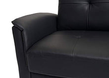 Mendler Divano a 3 posti Relax TV con vano Contenitore HWC-H23 Ecopelle Nero