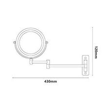 Specchio per Trucco a LED da Parete, Makeup Vanity Mirror, Specchio cosmetico per Trucco 5X, Specchio da Parete Pieghevole da 6 Pollici per Specchio da Barba