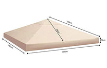 Quick-Star - Tetto di Ricambio per Gazebo, 3 x 3 m, Colore: Beige