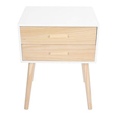 zcyg Comodino Comodini Comodino con 2 Cassetti Moderno Tavolo Notturno in Legno Comodino per Casa Casa