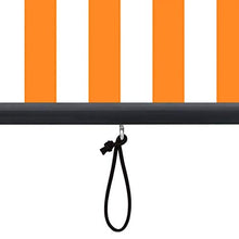 Tenda a rullo per esterni, 140 x 250 cm, bianco e arancione