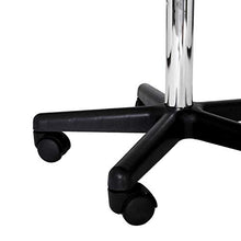 dibea Sgabello con ruote officio o studio Sgabello regolabile 360° Nero
