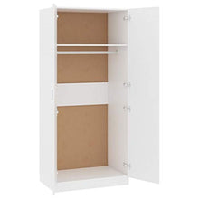 Tidyard Armadio Bianco 80x52x180 cm in Truciolato