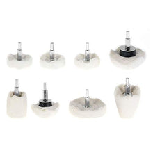 8PCS Disco Lucidante per Trapano, Ruota di Lucidatura in Cotone per Manicure Alluminio, Acciaio Inox, Cromato