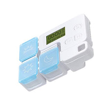 Healifty Portapillole Digitale 3 Scomparti Portapillole con Promemoria per Allarmi Farmaci Dispenser per Pillole Organizzatore Senza Batteria Celeste