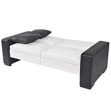 FAMIROSA Divano Letto con Braccioli in PVC Bianco Regolabile