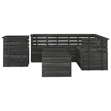 vidaXL Set Divani da Giardino su Pallet 8 pz Legno Pino Grigio Scuro