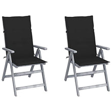 vidaXL Sedie da Giardino Reclinabili 2 pz con Cuscini Massello Acacia