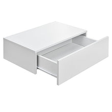 Mensola da Parete con cassetto - Bianco Opaco - 46x30x15cm