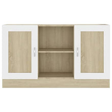 vidaXL Credenza Bianco e Rovere Sonoma 120x30,5x70 cm in Truciolato