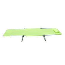 Outsunny - Lettino Reclinabile Sdraio Sedia da Giardino Spiaggia Piscina Verde Chiaro