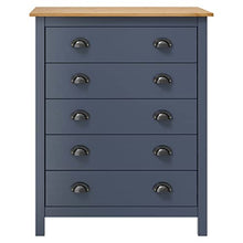 vidaXL Credenza Hill Range 5 Cassetti 79x40x96,5cm in Massello di Pino