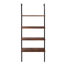 Mensola a 4 animali, da parete, in metallo, stile vintage, industriale, nero, 153 x 60 x 35 cm