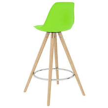 vidaXL Sgabelli da Bar 2 pz Verdi in PP e Legno Massello di Faggio