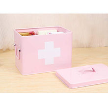 ZSH First Aid Box/Medicina Box portaoggetti con Coperchio/Portatile Governo della Medicina, for la casa, Viaggi sul Posto di Lavoro, Metallo