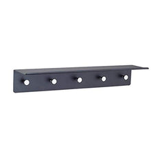 Dirgee Spazio Nero Space Bagno Bagno Supporto a Parete Multifunzione con 5 Ganci, 100mm * 600mm * 140mm