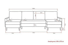 La Petite Maison - Divano angolare convertibile, 290 x 72 x 140 cm, 2 cassapanche, colore: Grigio antracite - Arredi Casa