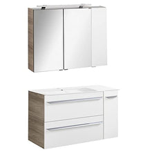 FACKELMANN - Set di mobili da bagno, 5 pezzi, colore: marrone chiaro
