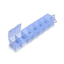 2pcs pillole organizzatore 7 giorni settimanali medicina scomparti stoccaggio vitamina viaggio blu 1pcs