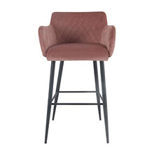 Damiware Rose - Sgabello da bar di alta qualità, con rivestimento in velluto rosa, 75 cm