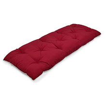 Beautissu Cuscino per panche Flair BK ca.100x50x10 cm soffice e Comodo - per panchine da Giardino e dondoli - Rosso