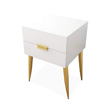Comodini Comodino Comodino con 2 Bagagli cassetto Singolo Comodino gabinetto Comodino (Color : White, Size : 40x41.5x59cm)