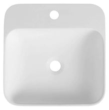 Rockstone - Lavabo sospeso, 40 x 40 cm, colore: Bianco opaco
