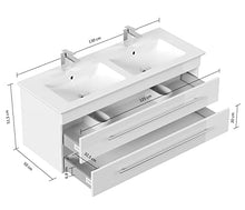 Mobile bagno ,lavabo Villeroy & Boch Venticello 130cm rovere chiaro,doppio