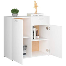 vidaXL Credenza bianca, 80 x 36 x 75 cm, truciolato