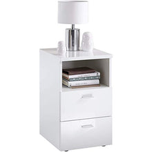 FMD Moebel Gemma A8 Comodino, 35 x 39.9 x 61.5 H Cm, Bianco, Nobilitato