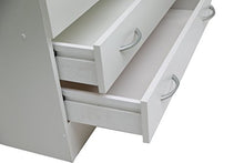 Dmora AR1026 Armadio, Ante e Due Cassetti, Legno, Bianco, 80x52x170 cm