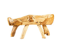 Windalf - Panca da salotto con delfini, 157 cm, in legno di radice